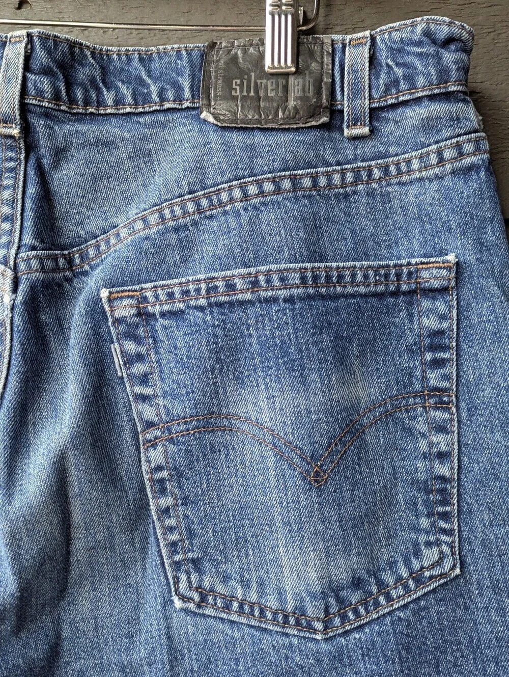 VTG 1998 Levi's Silvertab Baggy Jean Shorts Y2K 90s Made in USA